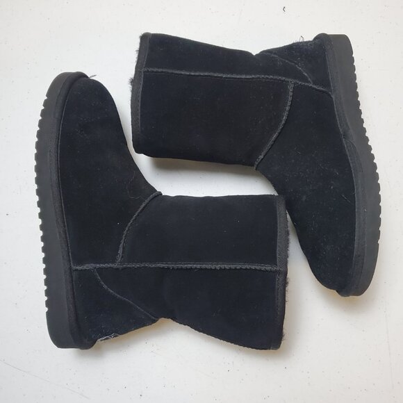 Koolaburra by UGG Black Suede Boots Short Black Women's Size 8 - Picture 3 of 10